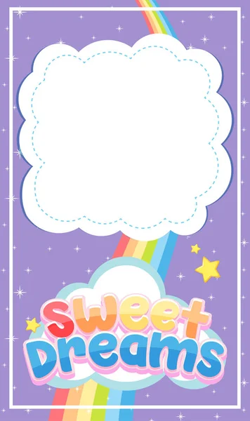 Logo Sweet Dreams Avec Bannière Vierge Dans Thème Ciel Arc — Image vectorielle