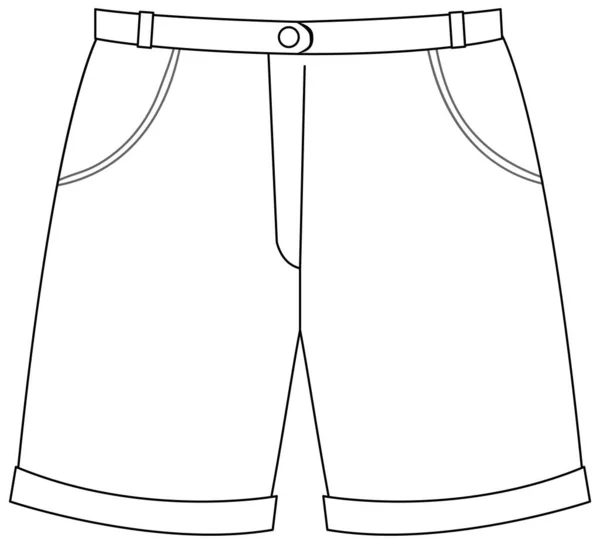 Isolated Trouser White Background Illustration — Stock Vector