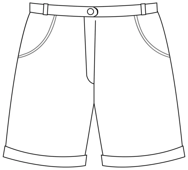 Calça Isolada Sobre Fundo Branco Ilustração —  Vetores de Stock