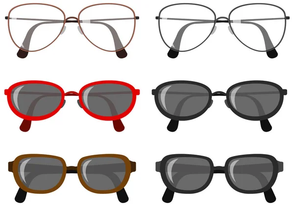 Conjunto Óculos Ilustração — Vetor de Stock