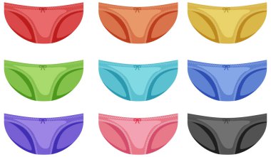 İzole edilmiş sevimli kadın iç çamaşırı çizimi