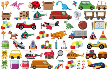 Çocuk oyuncakları çizimi