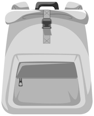 Beyaz arkaplan illüstrasyonunda izole edilmiş sırt çantası