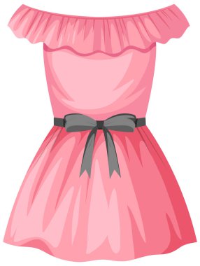 Beyaz arkaplanda güzel bir kadın elbisesi.