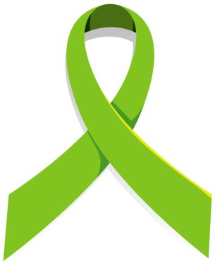 Beyaz arkaplan resimlerinde izole edilmiş yeşil kurdele