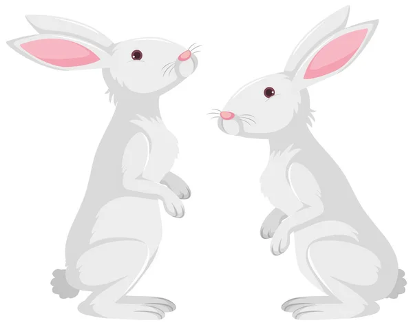 Cute Simple Bunny Cartoon Illustration — Stock Vector