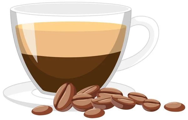 Beyaz Arkaplan Resimlerinde Izole Edilmiş Kahve Logosu — Stok Vektör