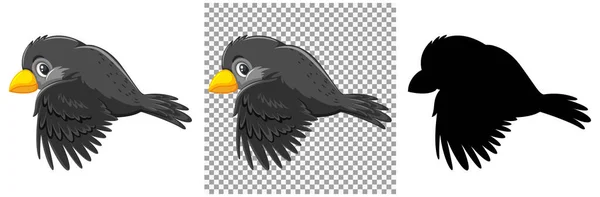 Zestaw Ilustracji Postaci Ptaków — Wektor stockowy