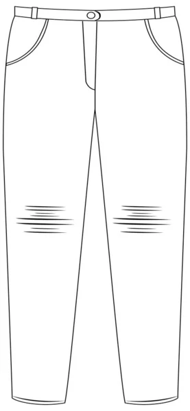 Vereinzelte Hose Auf Weißem Hintergrund — Stockvektor