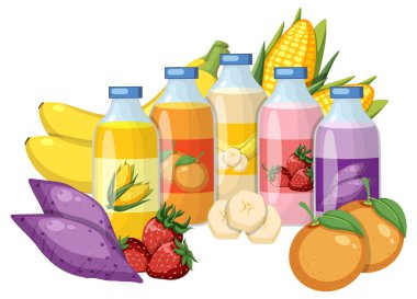 Kabarcıklı küvetlerde dört köpeğin çizgi film vektörü, ön manzara, beyaz arkaplan