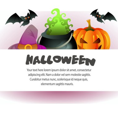 Cadılar Bayramı şablon pot büyü