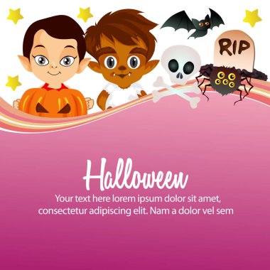 mutlu halloween cadı ile kabak kostüm giymek