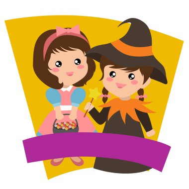 Cadılar Bayramı Pamuk Prenses ve büyücü