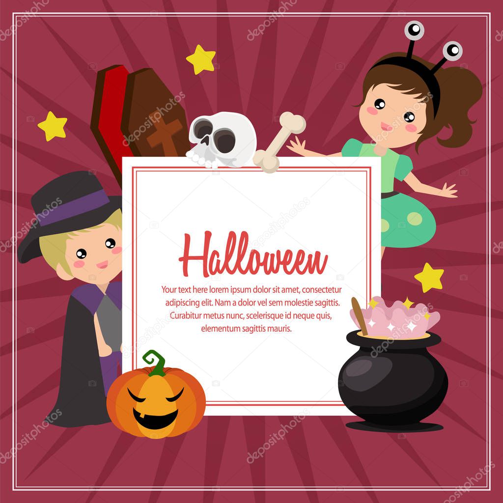 halloween alien girl costume with square text