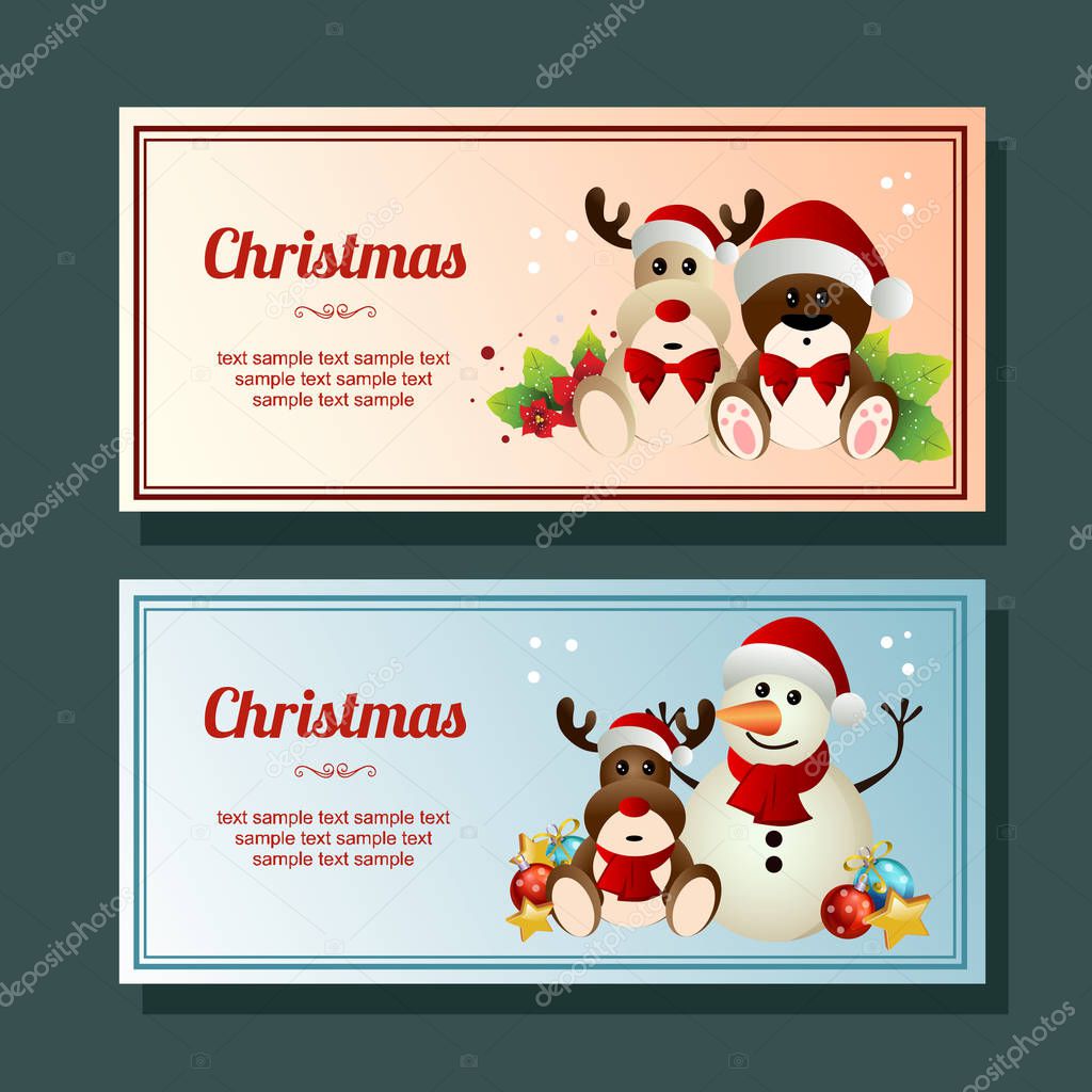 christmas season snowman decoration horizontal banner