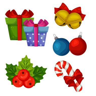 Noel öğe karikatür ayarla