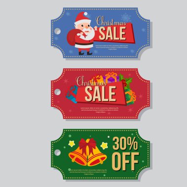 Noel satış kupon şablon mutlu Noel Baba