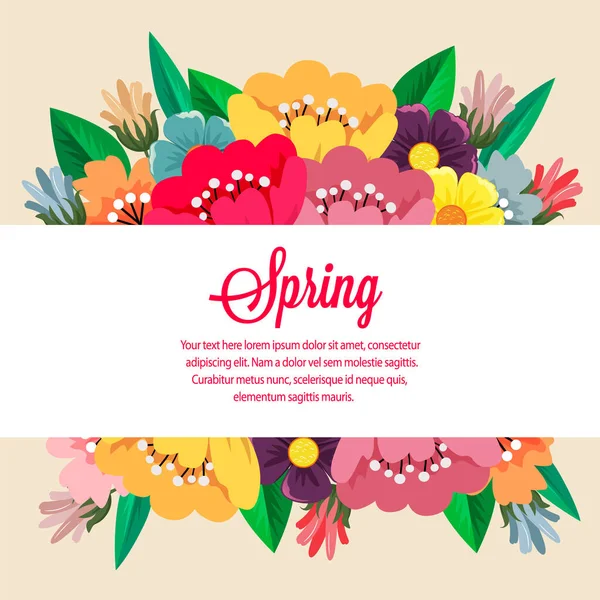 Jardín Primavera Flor Estilo Plano — Vector de stock