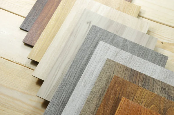 Dřevěné Laminátové Podlahy Vzorek Laminátových Vinylových Dlaždic Dubovém Dřevěném Podkladu Stock Obrázky