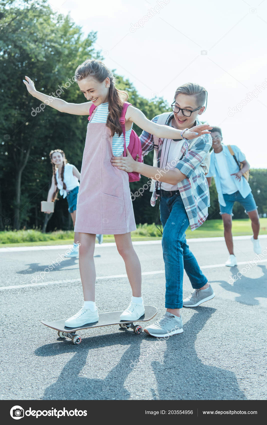 girl riding a boy