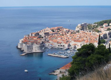 Hırvatistan Dubrovnik eski şehir. kuş bakışı