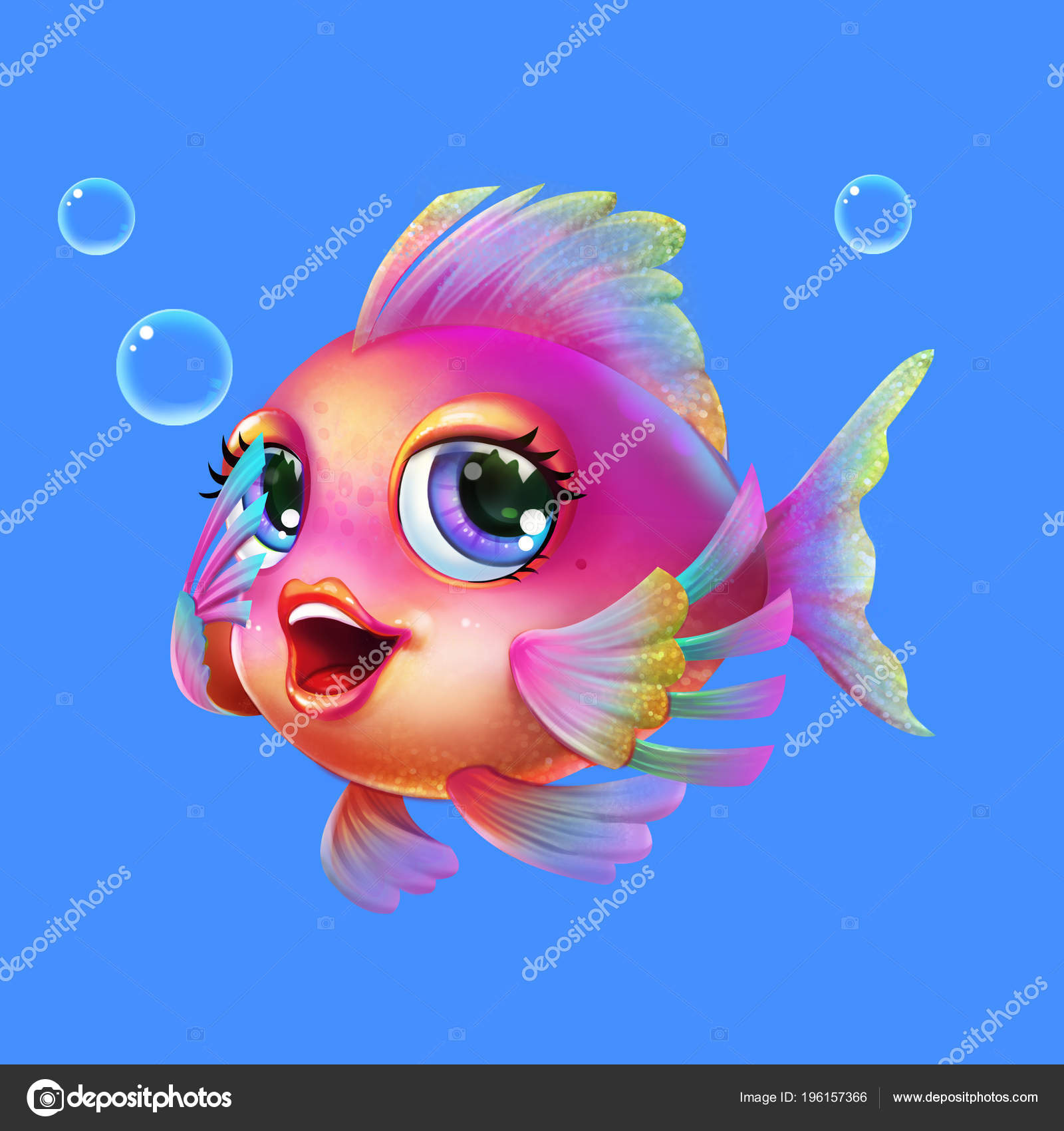 Beautiful Cartoon Sea Fish Anime Cartoon Style Isolated White Background Stock Photo by ©NextMars 196157366 Beautiful Cartoon Sea Fish Anime Cartoon Style Isolated White Background Stock Photo by ©NextMars 196157366