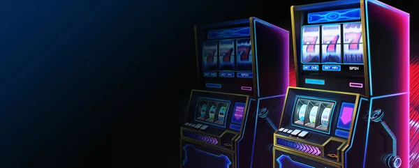 Scifi Slot Machine Intestazione Del Sito Web Temi Seri Con — Foto Stock