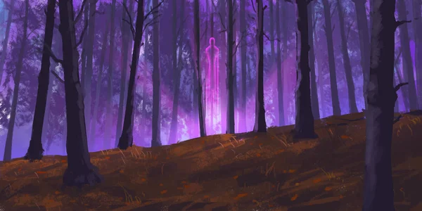Fairy Forest Spitpaint Begreppet Konst Snabb Ritningar Skiss Paint Realistisk — Stockfoto