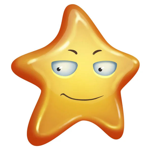 Close Weergave Van Happy Star Illustration — Stockfoto