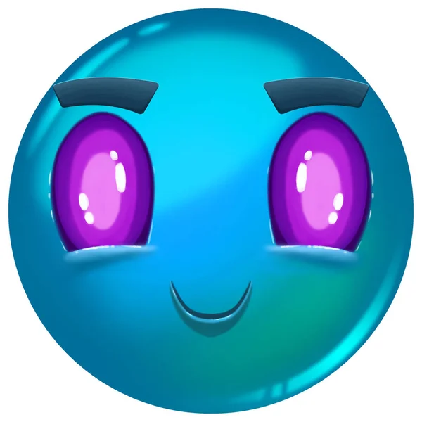Εικονογράφηση Αστείο Emoji Πρόσωπο Μπάλα Στοιχείο Χαρακτήρα Σχεδιασμός Φανταστική Στυλ — Φωτογραφία Αρχείου