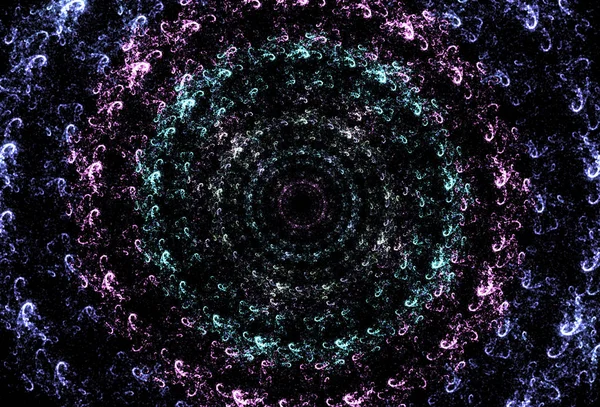 Digital Art Fractal Graphics Time Tunnel Space Rings Galaxy Portal — Foto de Stock