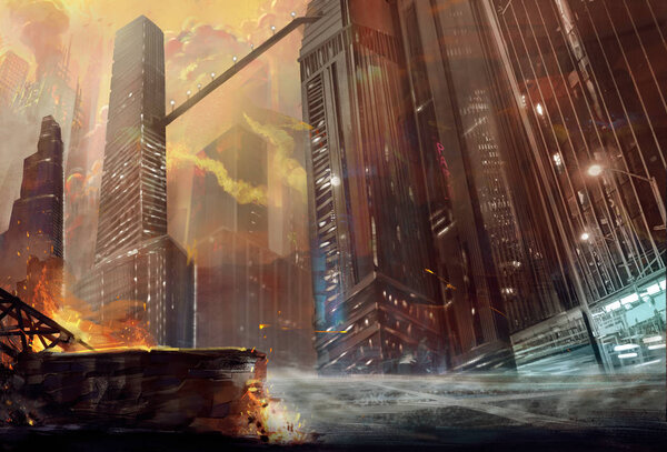 нереальная иллюстрация волшебного мира в качестве фона
