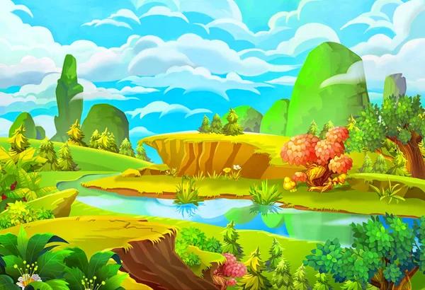 Unreal Magic World Illustration Background — Stock Photo, Image