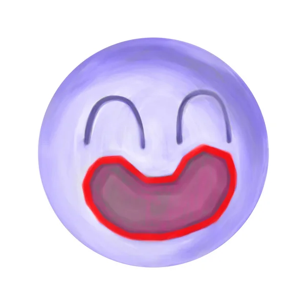 Närbild Bild Färgglada Smiley Face Illustration — Stockfoto