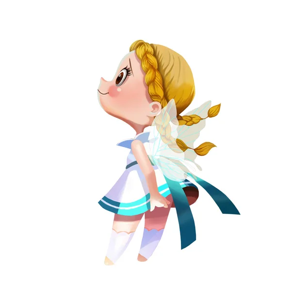 Close View Colorful Little Fairy Illustration — Stock Photo, Image