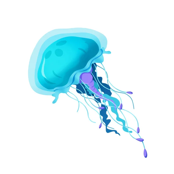 Close View Cute Jellyfish Illustration — Stock Photo, Image