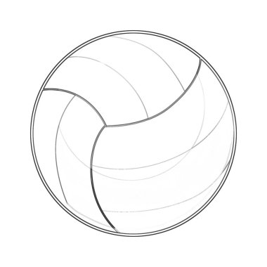 voleybol topu illüstrasyon yakın görünümü