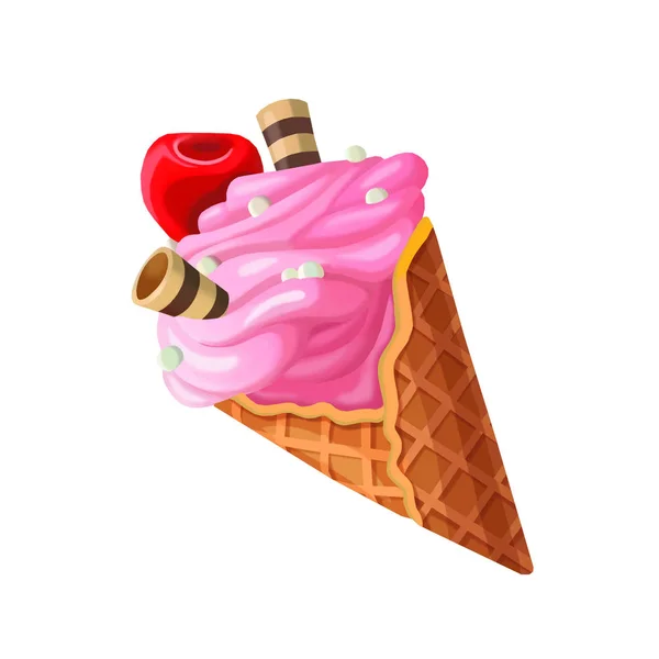 Close View Colorful Ice Cream Illustration — Stock Photo, Image