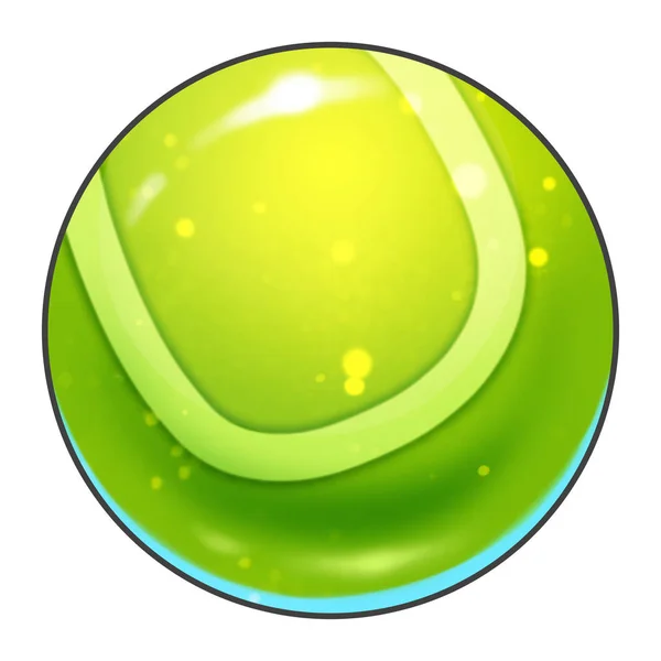 Close View Tennis Ball Illustration — Stock Photo, Image