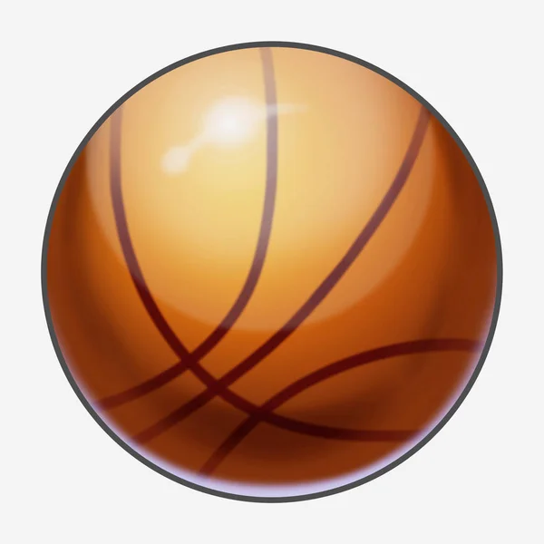 Vue Rapprochée Illustration Ballon Basket — Photo
