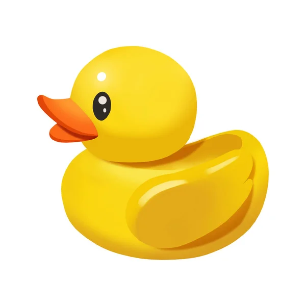 close up view of cute yellow duck illustration