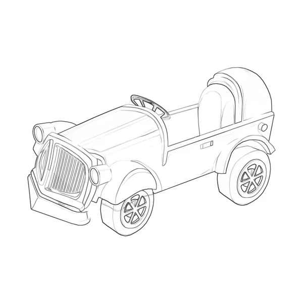 Иллюстрация Линейки Игрушечных Автомобилей — стоковое фото