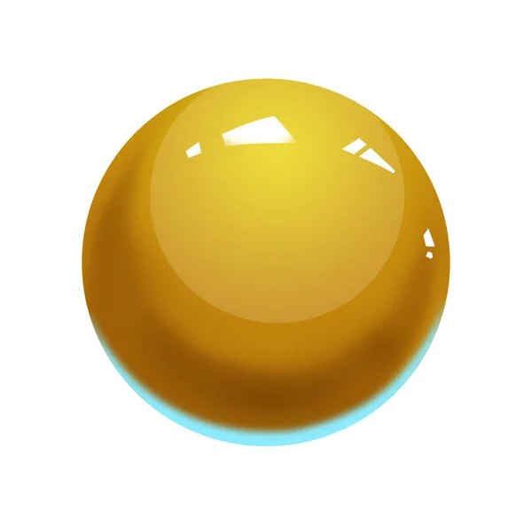 Close View Yellow Pool Ball Illustration — Stock Photo, Image