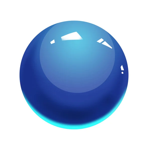 Close View Blue Pool Ball Illustration — Stock Photo, Image