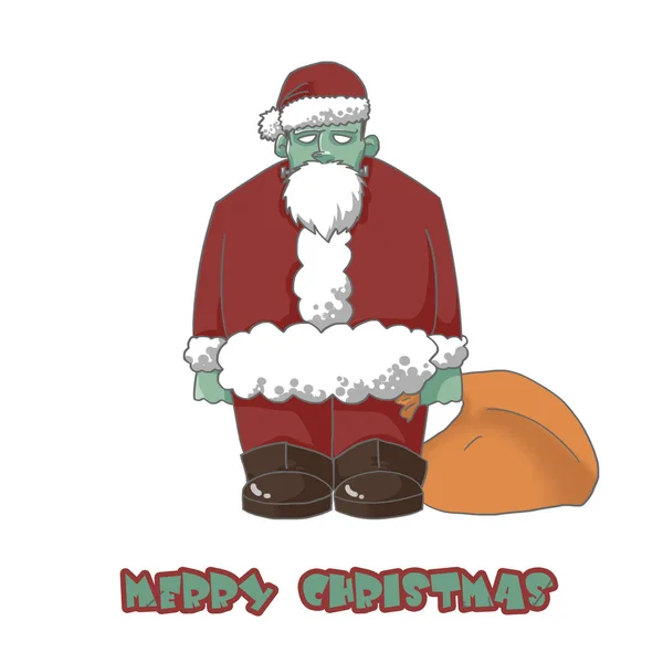 One Eyed Santa Komt Naar Wens Een Vrolijk Kerstfeest Durf — Stockfoto