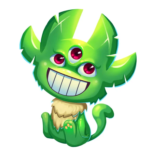 Close View Cute Monster Illustration — Stock Photo, Image