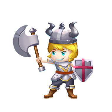 renkli Knight illüstrasyon yakın görünümü