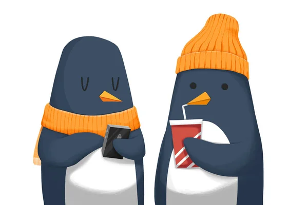 Funky Tučni Bratři Izolovaní Bílém Pozadí Realistický Fantastický Kreslený Styl — Stock fotografie