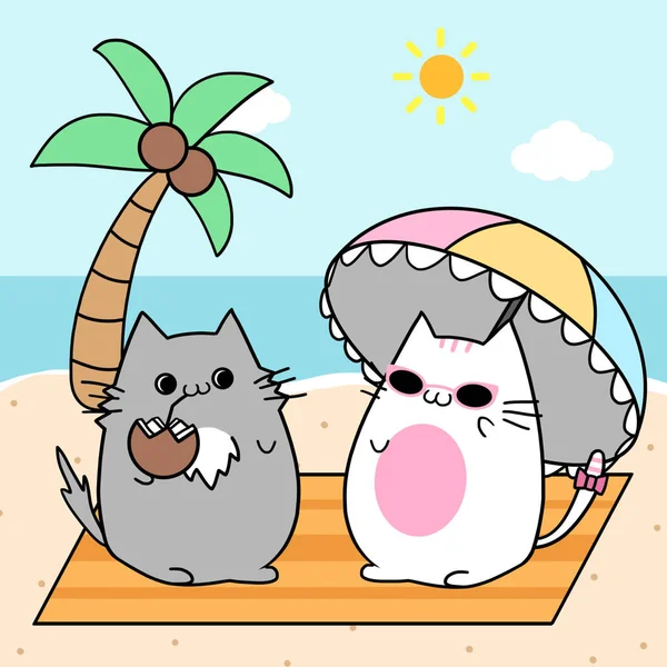 Close Weergave Van Katten Vakantie Illustratie — Stockfoto