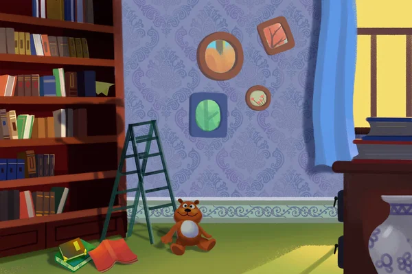 Library and Study Room. Video Game's Digital CG Artwork, Concept Illustration, Realistic Cartoon Style Background - Stock Image - Everypixel Library and Study Room. Video Game's Digital CG Artwork, Concept Illustration, Realistic Cartoon Style Background - Stock Image - Everypixel